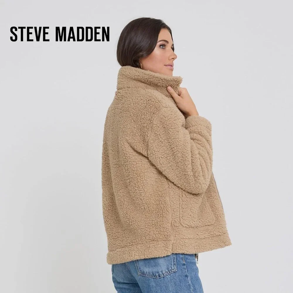 Jacket Women Sand Oversized Faux Winter Coats for Women Shearling Fleece Plus - Picture 5 of 7